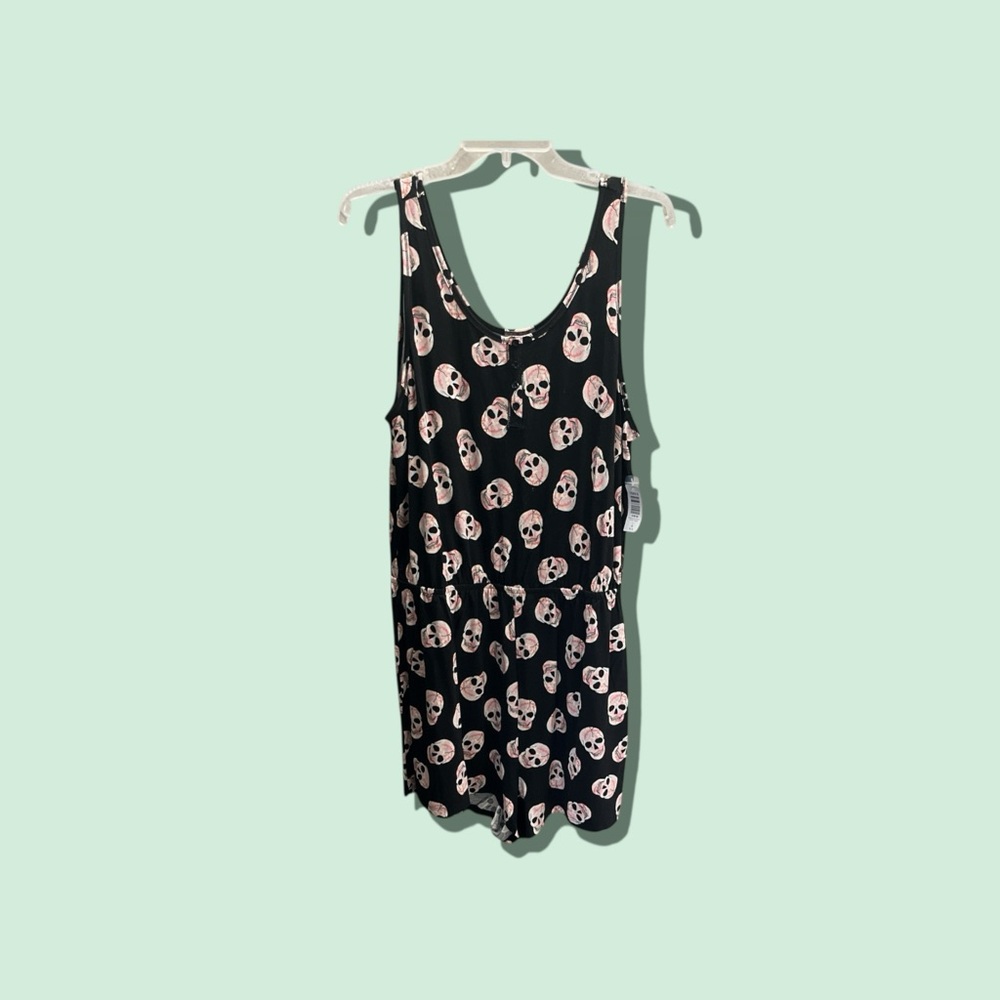 New Torrid Super Soft Sleep Romper Skull Print sz 1 1X